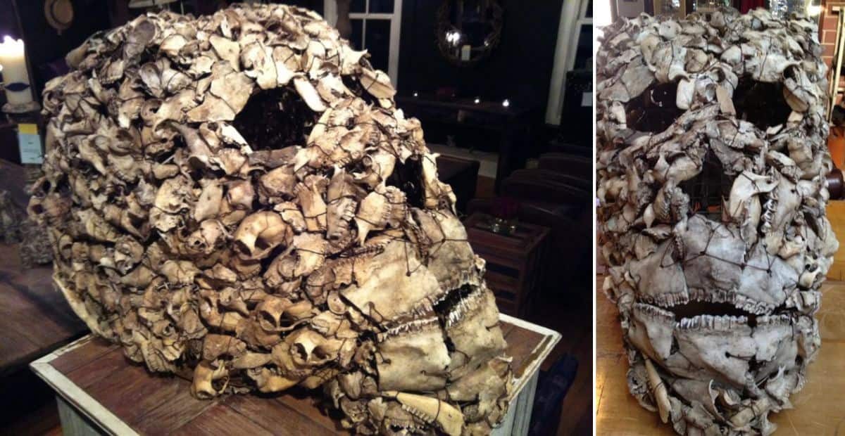 A Giant Skull From Indonesia Made up of Lots of Animal Skulls