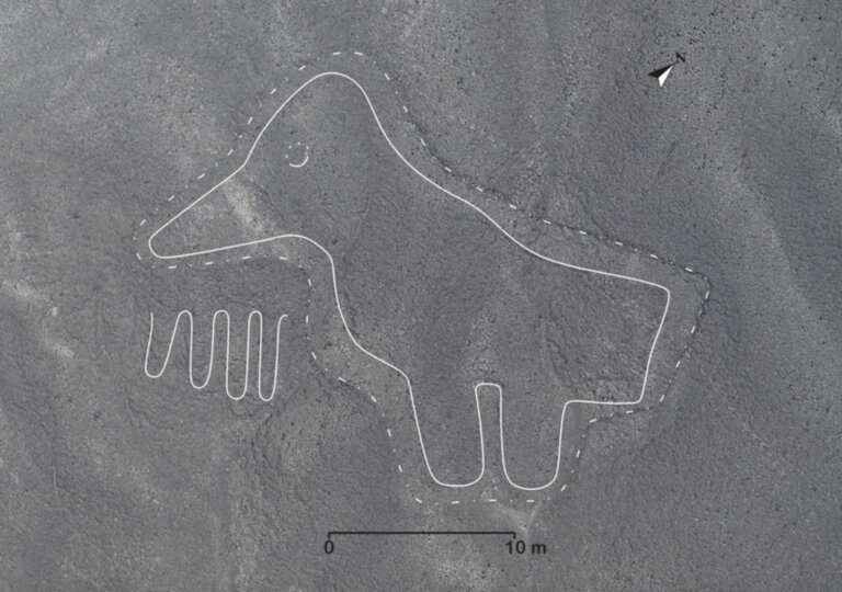 Mysterious Nazca Line Geoglyphs in The Desert Sands of Peru