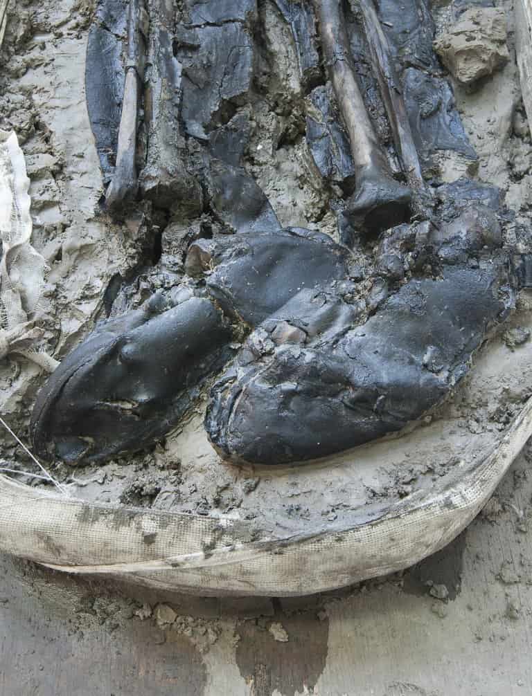 Archaeologists Discover Medieval Skeleton with his Boots Still on in London