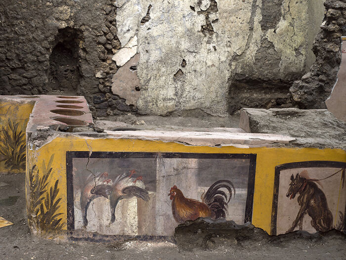 A “Fast Food” Shop Is Uncovered In Pompeii, Depicting Some Of The Dishes They Would Eat
