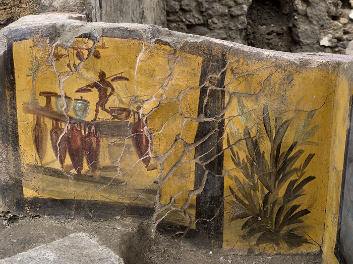 A “Fast Food” Shop Is Uncovered In Pompeii, Depicting Some Of The Dishes They Would Eat
