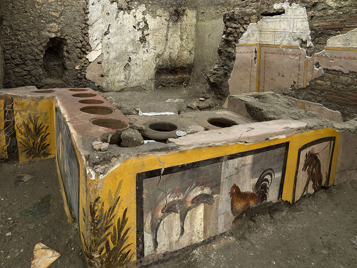 A “Fast Food” Shop Is Uncovered In Pompeii, Depicting Some Of The Dishes They Would Eat
