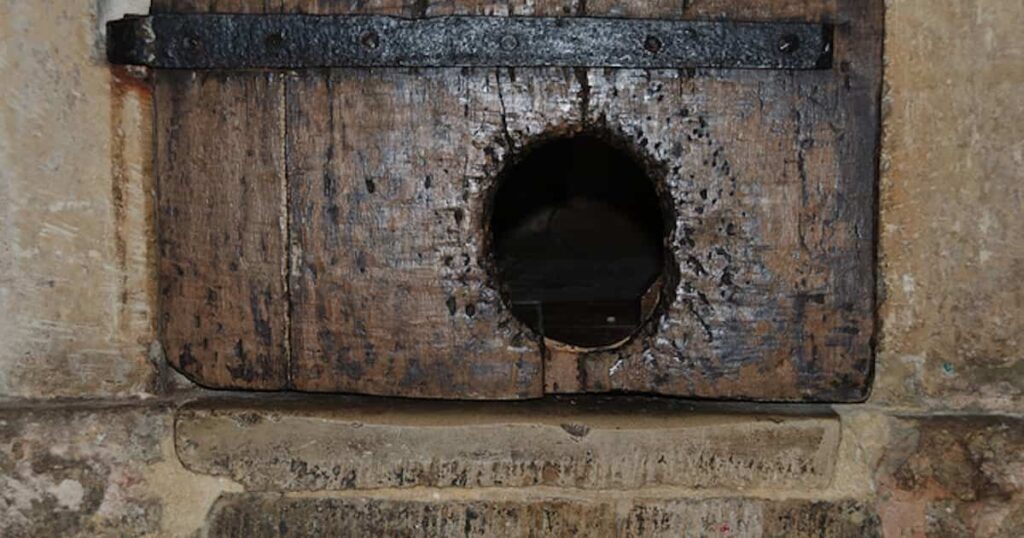 Cat Flap in Exeter Cathedral Door 