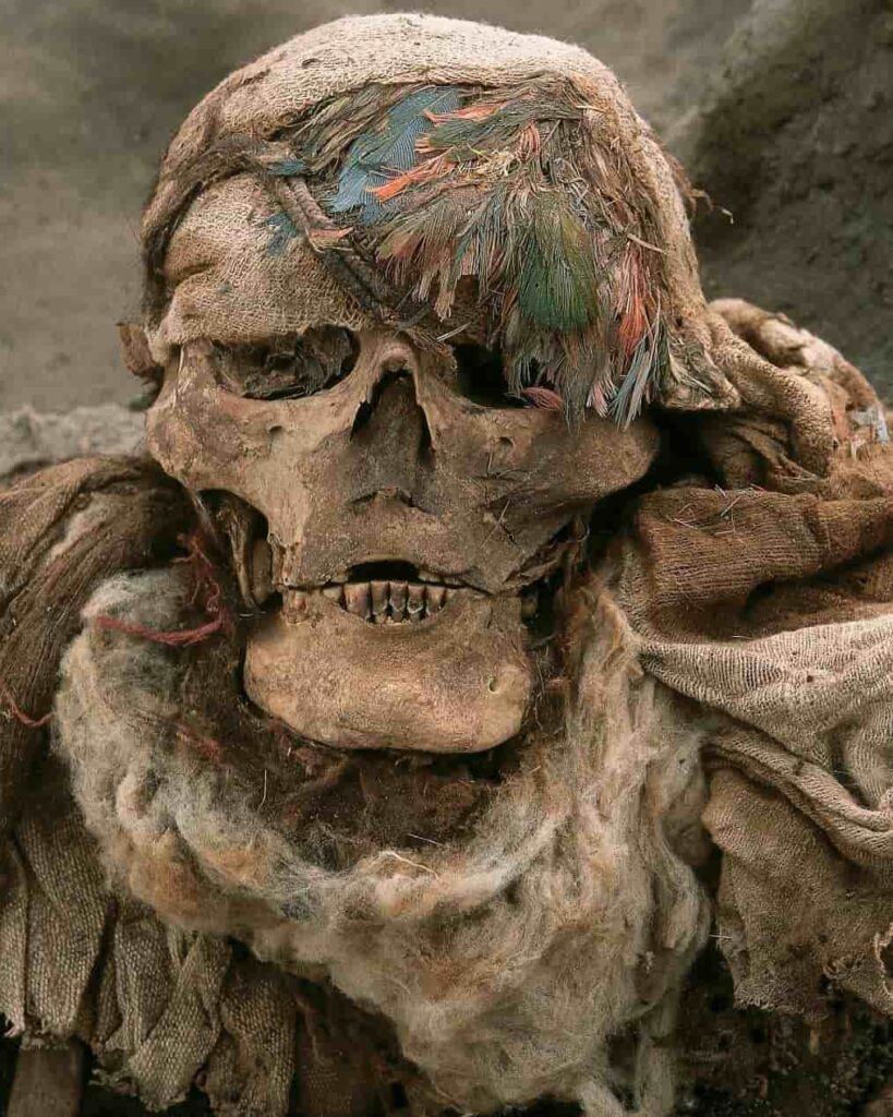 Incan Mummy in Peru's Puruchuco Cemetery