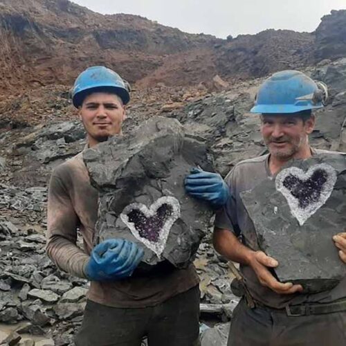 Amazing Heart-Shaped Amethyst Geode Discovered by Miners in Uruguay