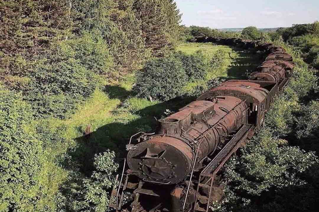 Eerie Train Graveyard Gives a Glimpse