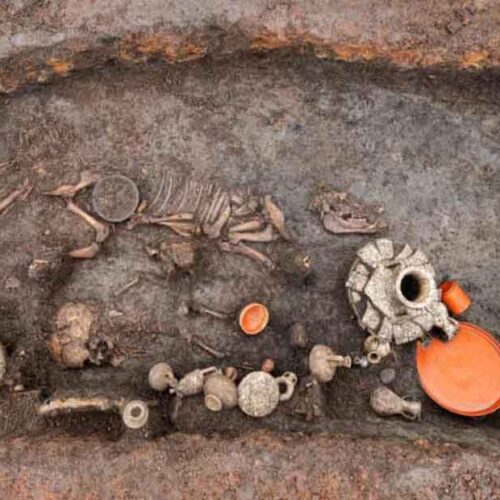 2,000-Year-Old Remains of Infant and Pet Dog Uncovered in France