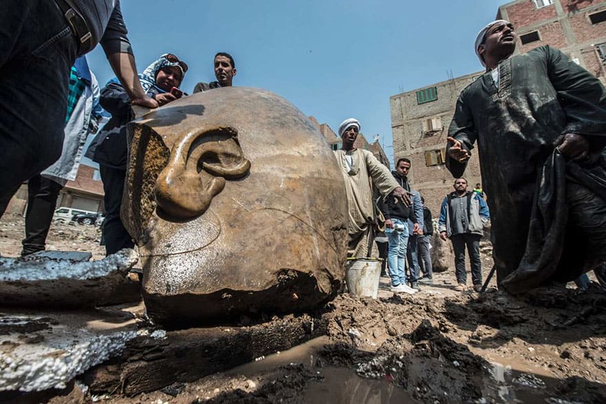 Pharaoh Ramses II Statue Unearthed in Cairo Slum