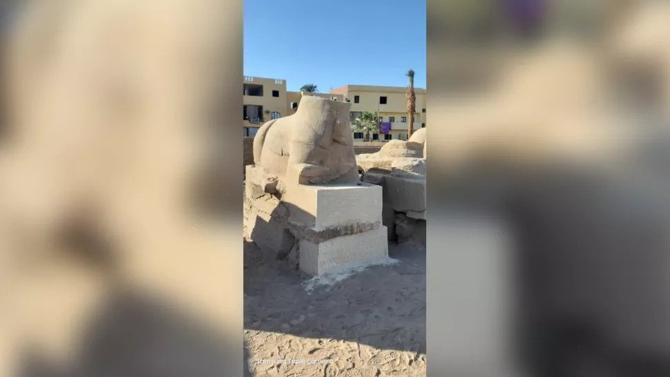 Ancient Ram Head Statues Discovered 