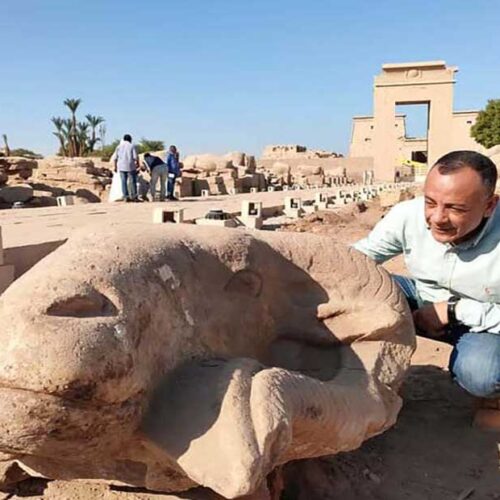 Ancient Ram Head Statues Discovered