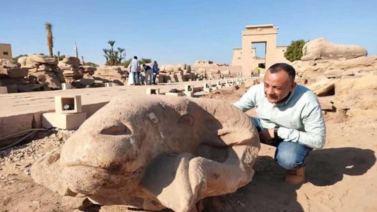 Ancient Ram Head Statues Discovered