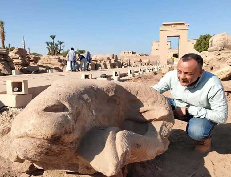 Ancient Ram Head Statues Discovered