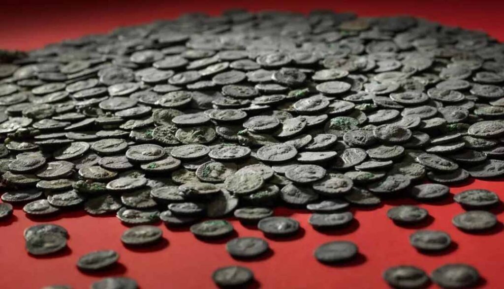 Roman Silver Coins in Augsburg, Germany