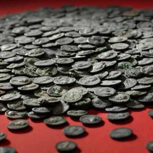 Roman Silver Coins in Augsburg, Germany