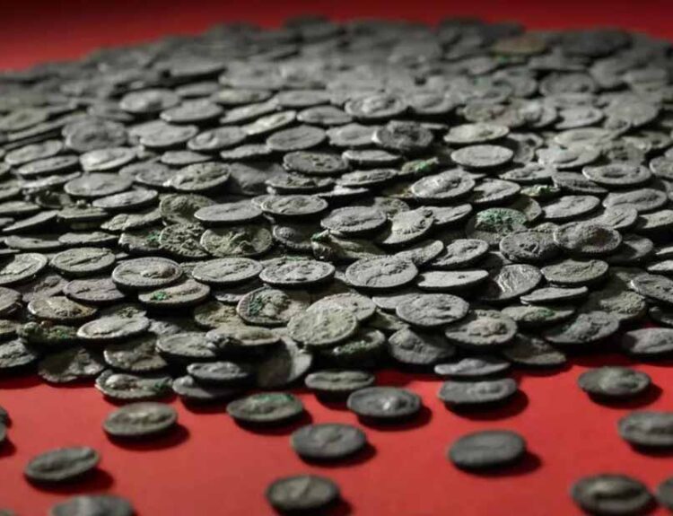 Roman Silver Coins in Augsburg, Germany