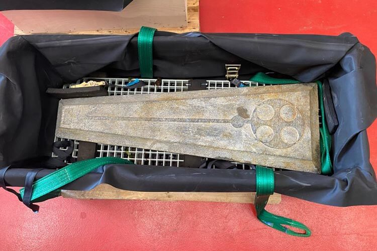 Huge Christian Grave Slabs Recovered From 13th-Century Shipwreck