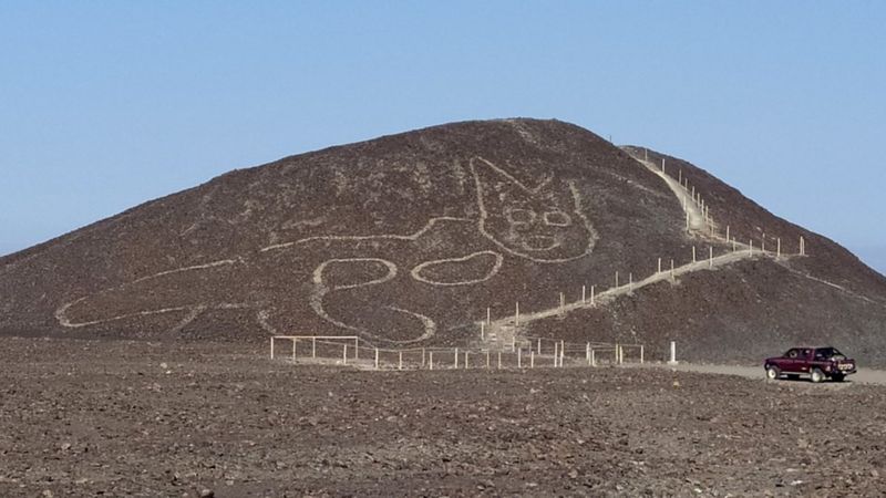 Large 2,000-Year-Old Cat Geoglyph Discovered in Peru’s Nazca Lines Desert