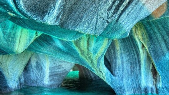 6,000-Year-Old Marble Caves Carved by Waves in Patagonia